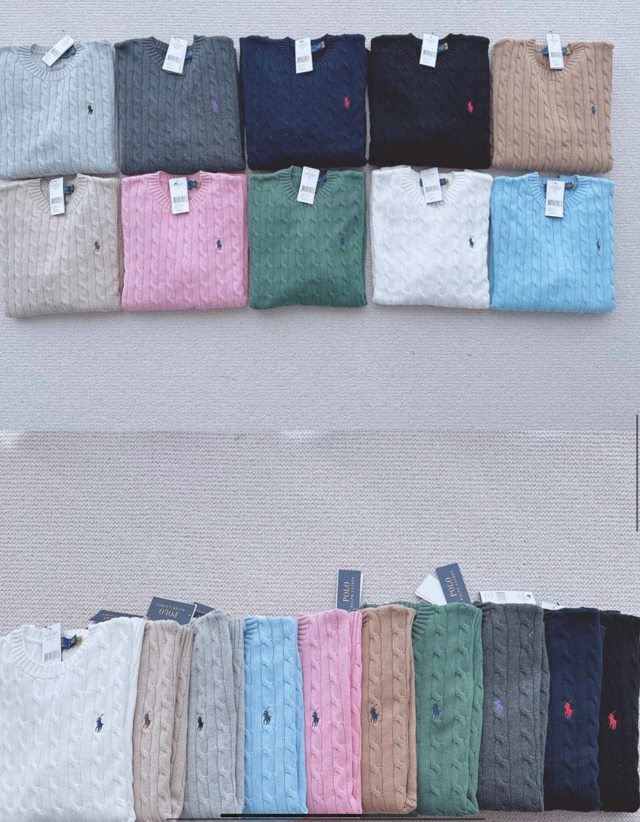 RALPH LAUREN KITTED JUMPER x 10