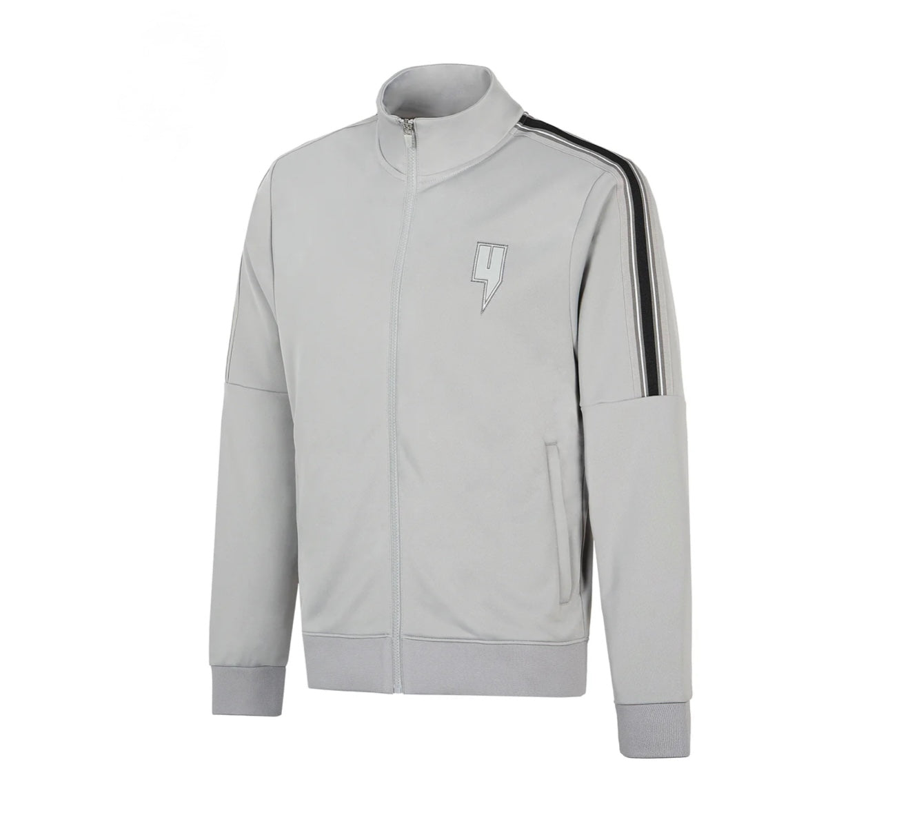 YELIR GREY TRACK TOP BLACK SIDE
STRIPE