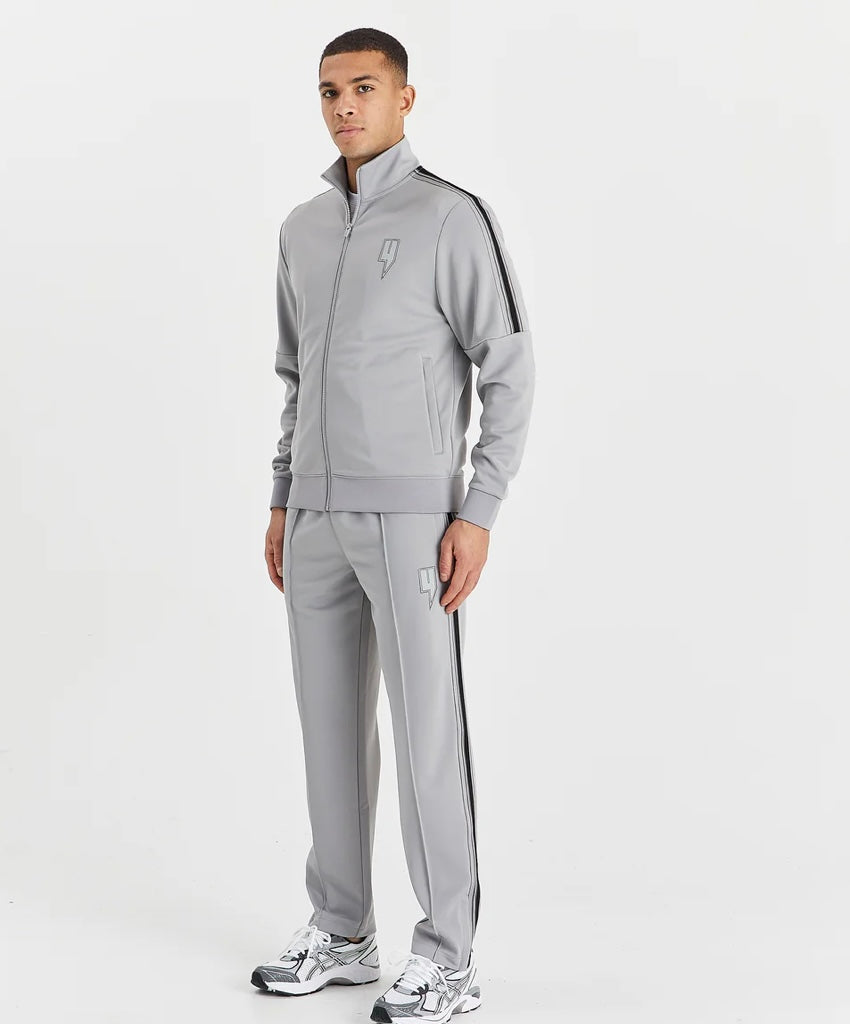 YELIR GREY TRACK TOP BLACK SIDE
STRIPE